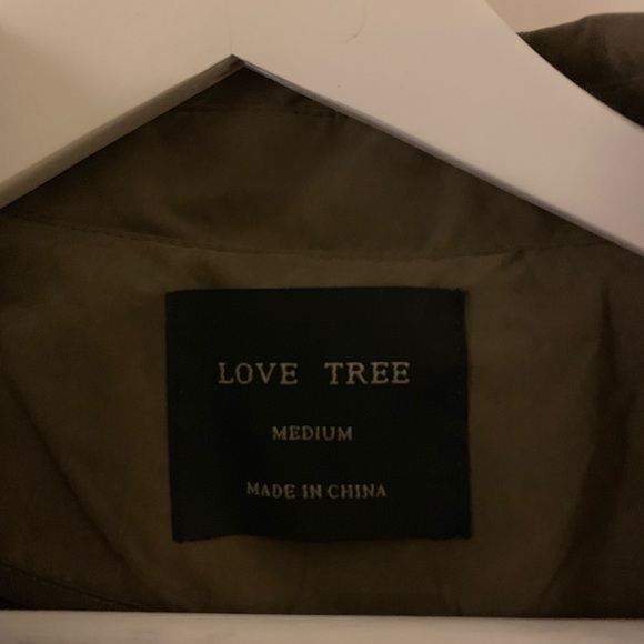 Love Tree Olive Vest w/ Tie NWOT - Picture 2 of 4